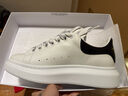 亞歷山大麥昆（Alexander McQueen）經(jīng)典小白鞋厚底休閑運動鞋男士闊型小牛皮時尚板鞋節(jié)日禮物 黑尾【新款，新貨號】(偏大) 40 曬單實拍圖