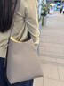 Tory Burch  湯麗柏琦【禮物】 ROMY 小號(hào)手提肩背HOBO包女包TB 175172 蘑菇灰 250 OS 曬單實(shí)拍圖