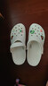 經(jīng)典明星款洞洞鞋男女同款夏季透氣沙灘鞋拖鞋涼鞋 CORCS CROCS 白色 39-40 =M7W9 曬單實(shí)拍圖
