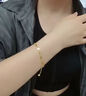 中國黃金（CHINA GOLD）黃金手鏈女款足金幸運(yùn)四葉草轉(zhuǎn)運(yùn)珠手飾520情人節(jié)生日禮物送女友 【今/次日達(dá)】四葉草手鏈 約4g 曬單實(shí)拍圖