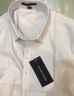 羅蒙（ROMON）純色商務職業(yè)正裝男士白襯衫工裝男裝短袖襯衣男CS72白色6XL 曬單實拍圖