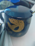 星巴克（Starbucks）杯子陶瓷馬克杯經(jīng)典黑白情侶咖啡水杯帶蓋勺大容量家用禮物盒裝 藍(lán)色單杯+金色勺子+瓷蓋 曬單實拍圖