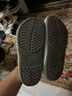 卡駱馳crocs洞洞鞋貝雅卡駱班輕便耐磨一腳蹬休閑鞋|205089 石板灰/青檸綠-0GX 46 /47(300mm) 曬單實(shí)拍圖