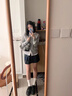 羅蒙（ROMON）100%羊毛針織衫女2025春秋新款時尚復古絞花開衫小個子毛衣外套女 水晶灰 均碼 曬單實拍圖