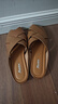 拔佳（Bata）羅馬風(fēng)涼拖夏季商場(chǎng)新款牛皮舒適外穿百搭涼拖鞋VZM04BT4 棕色 36 曬單實(shí)拍圖