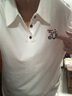 纖莉秀【美式潮流個性POLO領(lǐng)百搭T恤】大碼女裝胖mm2025夏裝新款0816 米白色 4XL 曬單實拍圖
