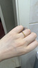 周六福新年禮物  黃金戒指女款5G足金亮面釘砂經(jīng)典素圈指環(huán) 計價(jià) 14號-1.3g 曬單實(shí)拍圖
