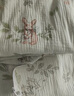 ROVO純棉孕婦夏季月子服睡衣產(chǎn)后哺乳100%純棉開衫套裝喂奶專用居家服 天使兔【帶胸墊】 L（適合于120-140斤） 曬單實拍圖