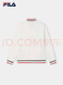 FILA 斐樂(lè)官方男士針織長(zhǎng)袖外套2025夏季新款舒適簡(jiǎn)約休閑棒球服 云白-WT L 175/96A/L 曬單實(shí)拍圖
