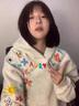 魯雅爾美式重磅印花連帽衛(wèi)衣女早秋季新款寬松設(shè)計(jì)感小眾高街上衣服情侶 白灰色 L 曬單實(shí)拍圖