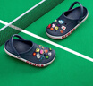 卡駱馳crocs洞洞鞋貝雅卡駱班輕便耐磨一腳蹬休閑鞋|205089 深藍/辣椒紅-4CC 41 /42(260mm) 曬單實拍圖