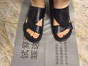 金利來（goldlion）男鞋都市休閑透氣戶外涼鞋兩穿皮鞋沙灘鞋59622032401A-黑色-43碼 曬單實拍圖