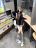 DAQRC歐洲站增高系帶小皮鞋女2025春秋新款厚底瑪麗珍鞋小個子松糕單鞋 黑白 37 曬單實拍圖