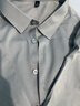 羅蒙休閑長(cháng)袖襯衫男夏季無(wú)痕免燙商務(wù)職業(yè)正裝寸衫結婚伴郎襯衣工服男 淺灰色-1件裝 XL 【建議130-145斤】 曬單實(shí)拍圖