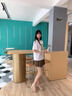 卓詩尼坡跟涼鞋女2025新款夏季細(xì)帶水鉆小個(gè)子厚底增高一字扣帶松糕女鞋 杏色 37 曬單實(shí)拍圖