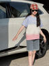 NICKYBABY套裝女童2025新款夏季多巴胺短袖大童潮酷穿搭兒童洋氣夏裝兩件套 1450藍(lán)色+18897藍(lán)漸粉【不帶包】 160 cm 曬單實拍圖