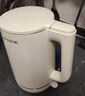 九陽（Joyoung）熱水壺燒水壺電水壺 雙層壺體 304不銹鋼 1.5L家用0膠水電水壺 K15FD-W100 曬單實拍圖