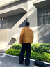Teenie Weenie Men小熊男裝防風防水防油污立領落肩寬松厚款羽絨服 米色 M 曬單實拍圖