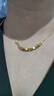中國黃金（CHINA GOLD）黃金項(xiàng)鏈女士足金純金蹦迪方糖項(xiàng)鏈七夕情人節(jié)禮物送女友老婆 約0.5g*配銀鏈 曬單實(shí)拍圖