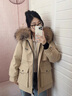 DRPR品牌女裝中長(zhǎng)款皮草外套2025冬季狐貍毛領(lǐng)派克服女內(nèi)膽可拆卸外套 卡其色 M （建議80-115斤） 曬單實(shí)拍圖