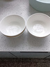 浩雅釉下彩景德鎮(zhèn)陶瓷餐具面碗湯碗大號飯碗簡約 純白6英寸4個裝 曬單實拍圖