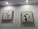三餐四季餐廳裝飾畫原木風(fēng)掛畫吃飯廳背景墻高檔客廳沙發(fā)墻畫壁畫 B款-半日閑 50*50cm原木色簡框+布紋面 曬單實拍圖
