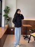 高梵黑金鵝絨服女王5.0短款25新款修身百搭顯瘦女士羽絨服秋冬外套 黑色 S 曬單實(shí)拍圖