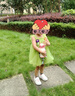 小巧狐（XIAOQIAOHU）2025夏新款唯美立體花朵網(wǎng)紗女童連衣裙飛袖女寶寶蓬蓬裙PYZ PY-2571花朵網(wǎng)紗裙 - 草綠 90 cm建議身高80-90cm 曬單實(shí)拍圖