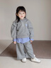 可英 GOWINBABY女童套裝新款時(shí)尚運(yùn)動(dòng)2025秋季小女孩長(zhǎng)袖秋裝女寶休閑寬松兩件套 灰色 130 （適合身高120cm-130cm） 曬單實(shí)拍圖