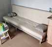 沙發(fā)小戶型出租屋折疊多功能沙發(fā)客廳新款公寓臥室折疊兩用沙發(fā)床 米白拼淺灰【免洗貓爪皮】 2.0米四人位+抱枕 曬單實(shí)拍圖