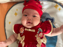 babylove嬰兒胎帽春季紅色新年初生兒滿月寶寶純棉帽子新生兒護囟門帽 曬單實拍圖