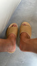 短云亞麻拖鞋男情侶室內木地板透氣吸汗超輕防滑涼藤草拖鞋女編織居家 淺棕(通頭) 42-43 28(適合) 曬單實(shí)拍圖