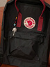 FJALLRAVEN北極狐雙肩包超輕大容量Kanken背包23510-550-326黑色-公牛紅16L 曬單實(shí)拍圖