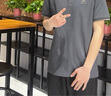海瀾之家（HLA）短袖POLO衫男25春夏涼感短袖男夏季 深灰5F 山不在高HNTPW2J037A L 175/92AL推薦137~150斤 曬單實拍圖