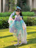 G.DUCKKIDS童裝洛麗塔公主裙女童連衣裙夏季美人魚裙子兒童蛋糕裙生日蓬蓬裙 單件裙子 110 尺碼4~5歲【100-110cm】 曬單實拍圖