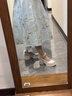 微光里 厚底瑪麗珍小皮鞋女2025新款蝴蝶結(jié)jk配裙子一字扣樂福單鞋 米色 37 曬單實(shí)拍圖
