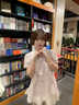 夏蓓朵學(xué)院風(fēng)甜美減齡穿搭一整套裝女2025夏季粉色條紋襯衫短裙兩件套 短袖襯衫+半身裙/兩件套 L 【建議110-120斤】 曬單實拍圖
