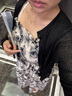 宏資琦新品連衣裙女裝套裝2025夏季新款氣質(zhì)顯瘦法式復(fù)古碎花吊帶長裙子 灰色吊帶裙+開衫 XL （建議116—135斤） 曬單實拍圖