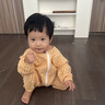 G. DUCKKIDS寶寶爬行服夏季天嬰兒薄兒童外出連體罩衣防臟戶外純棉透氣爬爬服 黃色格子 90cm 曬單實(shí)拍圖