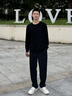 Calvin KleinJeans25秋季新款男士ck羊毛混紡休閑圓領(lǐng)內搭針織衫毛衣40QM313 UB1-太空黑 L 曬單實(shí)拍圖