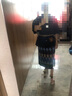 幻走（MOVEUP）2025春夏季新款.FUN系列松緊腰印花壓褶設計半身裙 灰底混彩 S 曬單實拍圖