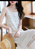 德瑪納【法式蕾絲吊帶裙】夏季款少女風(fēng)拼接直筒連衣裙女 曬單實(shí)拍圖