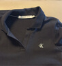 Calvin KleinJeans夏季女士休閑通勤ck字母修身顯瘦V字POLO領連衣裙J223498 BEH-太空黑 XS 曬單實拍圖