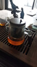 宣室堂泡茶壺家用茶壺新款飄逸杯耐熱玻璃內(nèi)膽泡茶杯一鍵茶水分離杯茶具 【透明款】飄逸壺650毫升650ml 曬單實(shí)拍圖