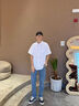 Calvin KleinJeans【涼感】25春夏新款男士休閑通勤ck修身直筒牛仔褲4RAB703 UL9-牛仔淺藍(lán) 32 曬單實(shí)拍圖