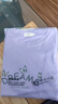 純棉短袖t恤女士夏季圓領(lǐng)百搭顯瘦女裝洋氣印花上衣服打底體恤衫 紫色【DREAMS三蝶】 3XL 建議125-135斤】 曬單實(shí)拍圖