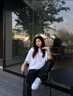 WASSUP卡通小白動漫短袖T恤男女士2025夏季寬松重磅國潮流情侶tee體恤衫 白色 M 曬單實拍圖