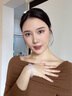 中國黃金China Gold天然玉手鐲女玉髓手鐲玉鐲子首飾生日禮物送女友媽媽老婆結婚紀念 圈口58-60【適合體重115-125斤】 曬單實(shí)拍圖