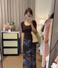 GCRZW高檔醋酸a字半身裙女夏季2025新款緞面垂感夏日絕美碎花包臀裙子 咖色小鹿 【輕奢氣質(zhì)款】 L /28 建議105-115斤 曬單實(shí)拍圖