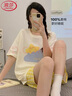 浪莎純棉睡衣女夏季薄款可愛少女全棉短袖短褲2025新可外穿女士家居服 曬單實拍圖